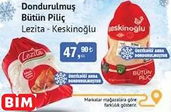 LEZİTA - KESKİNOĞLU DONDURULMUŞ  BÜTÜN PİLİÇ